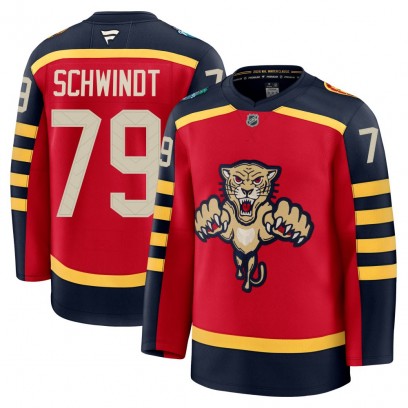 Men's Premium Florida Panthers Cole Schwindt Fanatics 2026 Winter Classic Jersey - Red