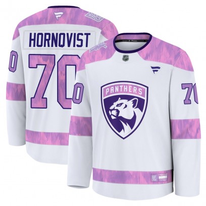 Youth Premium Florida Panthers Patric Hornqvist Fanatics 2024 Hockey Fights Cancer Practice Jersey - White