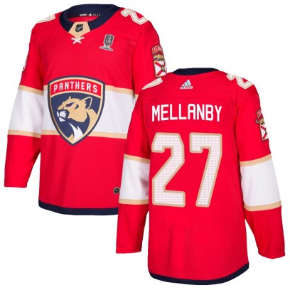 Youth Authentic Florida Panthers Scott Mellanby Adidas Home 2025 Stanley Cup Champions Patched Jersey - Red