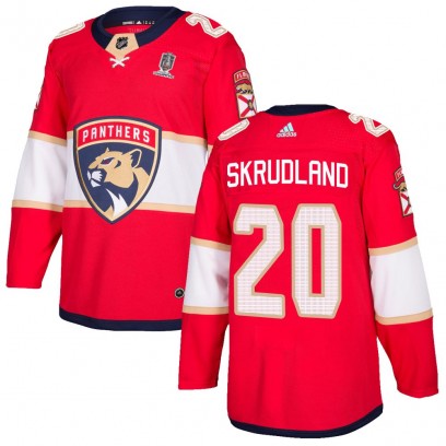 Youth Authentic Florida Panthers Brian Skrudland Adidas Home 2025 Stanley Cup Champions Patched Jersey - Red