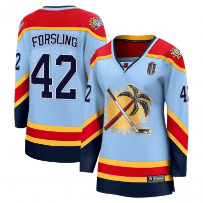 Women's Breakaway Florida Panthers Gustav Forsling Fanatics Branded Special Edition 2.0 2025 Stanley Cup Final Jersey - Light Bl