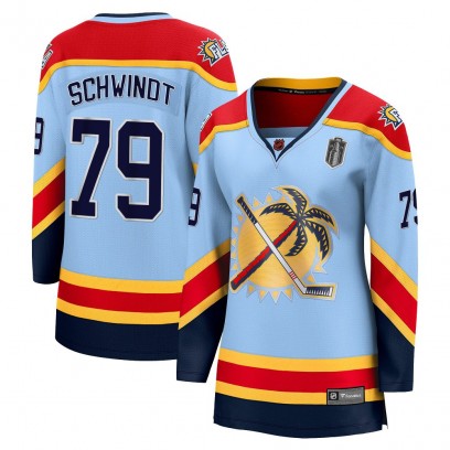 Women's Breakaway Florida Panthers Cole Schwindt Fanatics Branded Special Edition 2.0 2025 Stanley Cup Final Jersey - Light Blue