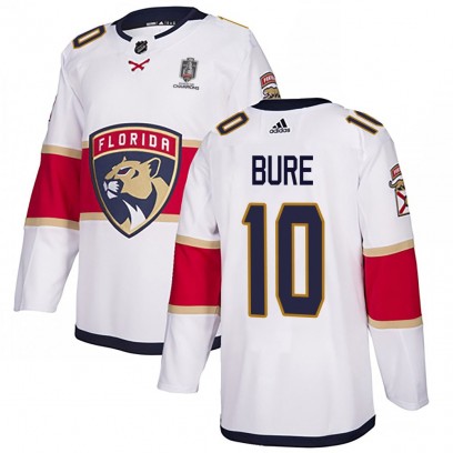 Men's Authentic Florida Panthers Pavel Bure Adidas Away 2025 Stanley Cup Champions Patched Jersey - White