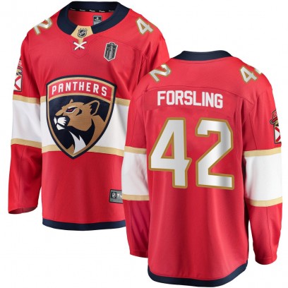 Men's Breakaway Florida Panthers Gustav Forsling Fanatics Branded Home 2025 Stanley Cup Final Jersey - Red