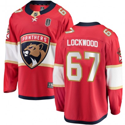 Men's Breakaway Florida Panthers William Lockwood Fanatics Branded Home 2025 Stanley Cup Final Jersey - Red