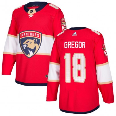 Men's Authentic Florida Panthers Noah Gregor Adidas Home Jersey - Red