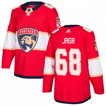 Men's Authentic Florida Panthers Jaromir Jagr Adidas Home Jersey - Red