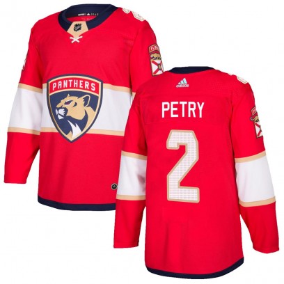 Men's Authentic Florida Panthers Jeff Petry Adidas Home Jersey - Red