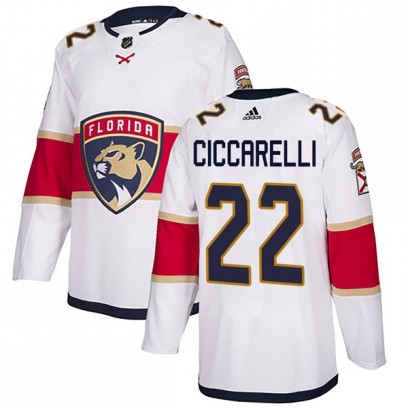 Men's Authentic Florida Panthers Dino Ciccarelli Adidas Away Jersey - White