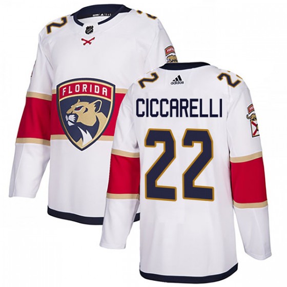 Men's Authentic Florida Panthers Dino Ciccarelli Adidas Away Jersey - White