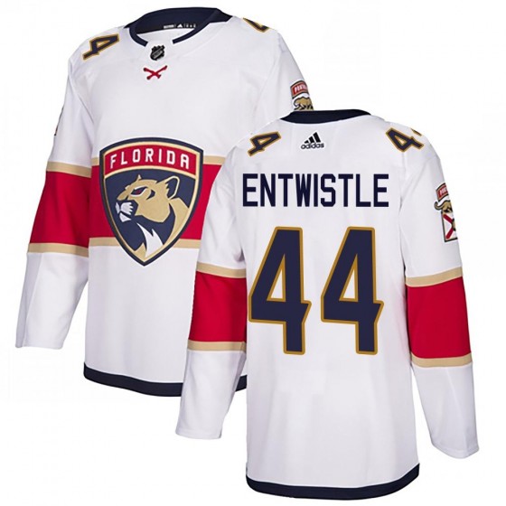 Men's Authentic Florida Panthers MacKenzie Entwistle Adidas Away Jersey - White