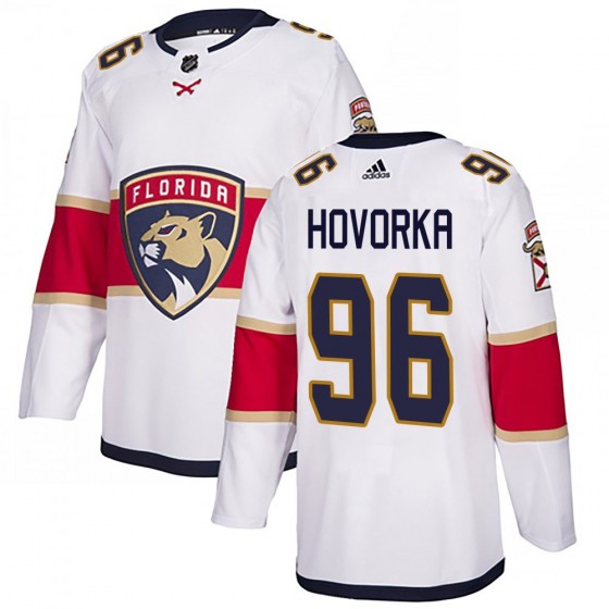 Men's Authentic Florida Panthers Mikulas Hovorka Adidas Away Jersey - White