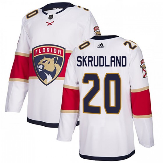 Men's Authentic Florida Panthers Brian Skrudland Adidas Away Jersey - White