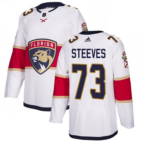 Men's Authentic Florida Panthers Ben Steeves Adidas Away Jersey - White