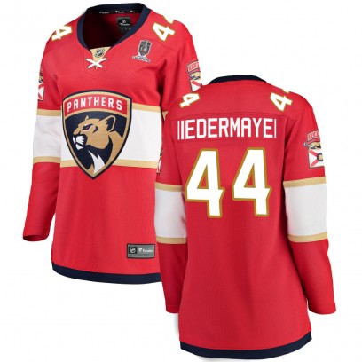 Women's Breakaway Florida Panthers Rob Niedermayer Fanatics Branded Home 2025 Stanley Cup Champions Patched Jersey - Red