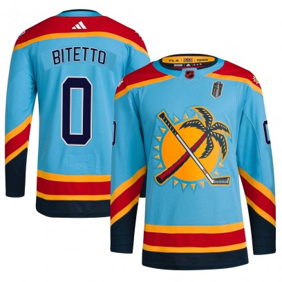 Men's Authentic Florida Panthers Anthony Bitetto Adidas Reverse Retro 2.0 2025 Stanley Cup Final Jersey - Light Blue