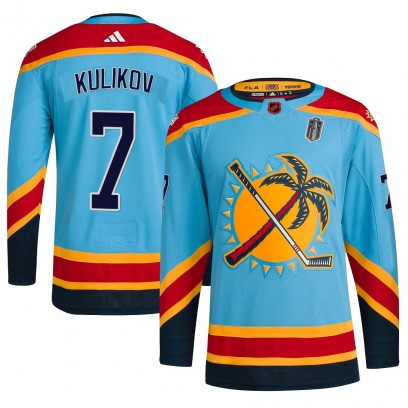 Men's Authentic Florida Panthers Dmitry Kulikov Adidas Reverse Retro 2.0 2025 Stanley Cup Final Jersey - Light Blue