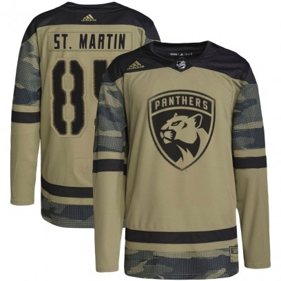 Men's Authentic Florida Panthers Hunter St. Martin Adidas Military Appreciation Practice Jersey - Camo