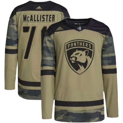 Men's Authentic Florida Panthers Ryan McAllister Adidas Military Appreciation Practice Jersey - Camo