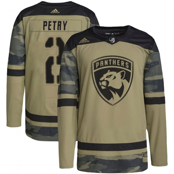 Men's Authentic Florida Panthers Jeff Petry Adidas Military Appreciation Practice Jersey - Camo