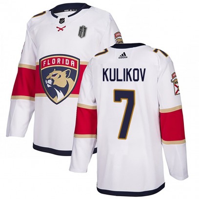 Men's Authentic Florida Panthers Dmitry Kulikov Adidas Away 2025 Stanley Cup Final Jersey - White