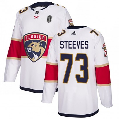 Men's Authentic Florida Panthers Ben Steeves Adidas Away 2025 Stanley Cup Final Jersey - White
