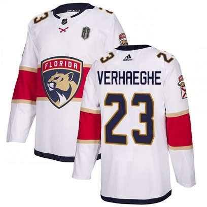 Men's Authentic Florida Panthers Carter Verhaeghe Adidas Away 2025 Stanley Cup Final Jersey - White