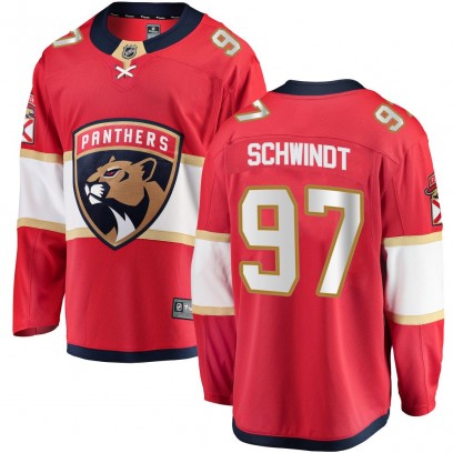 Men's Breakaway Florida Panthers Kai Schwindt Fanatics Branded Home Jersey - Red