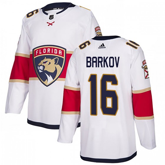 Youth Authentic Florida Panthers Aleksander Barkov Adidas Away Jersey - White