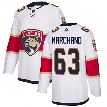 Youth Authentic Florida Panthers Brad Marchand Adidas Away Jersey - White