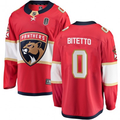 Youth Breakaway Florida Panthers Anthony Bitetto Fanatics Branded Home 2025 Stanley Cup Final Jersey - Red