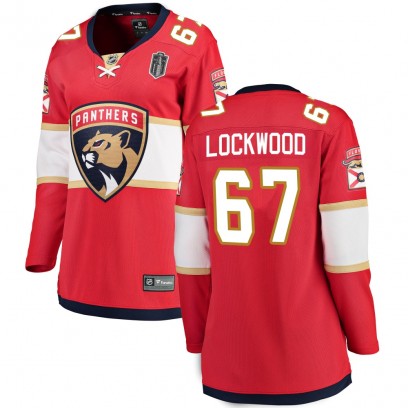 Women's Breakaway Florida Panthers William Lockwood Fanatics Branded Home 2025 Stanley Cup Final Jersey - Red