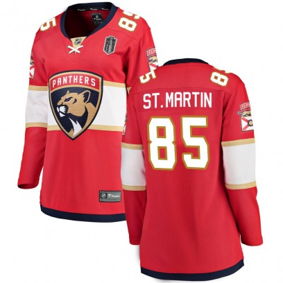 Women's Breakaway Florida Panthers Hunter St. Martin Fanatics Branded Home 2025 Stanley Cup Final Jersey - Red