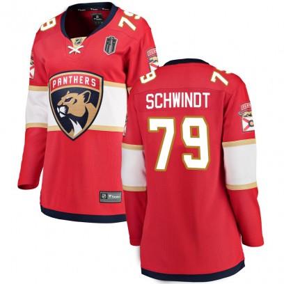 Women's Breakaway Florida Panthers Cole Schwindt Fanatics Branded Home 2025 Stanley Cup Final Jersey - Red