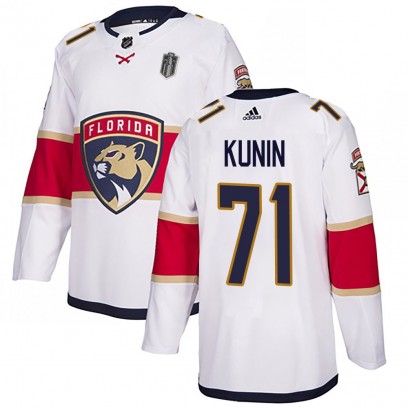 Youth Authentic Florida Panthers Luke Kunin Adidas Away 2025 Stanley Cup Final Jersey - White