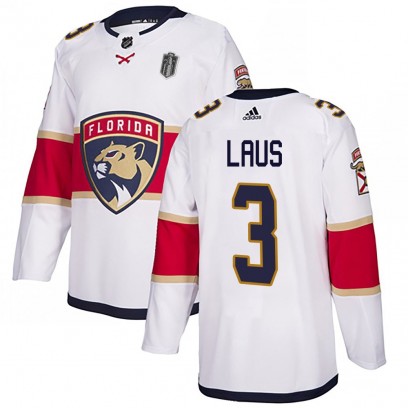 Youth Authentic Florida Panthers Paul Laus Adidas Away 2025 Stanley Cup Final Jersey - White