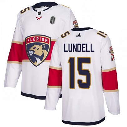 Youth Authentic Florida Panthers Anton Lundell Adidas Away 2025 Stanley Cup Final Jersey - White