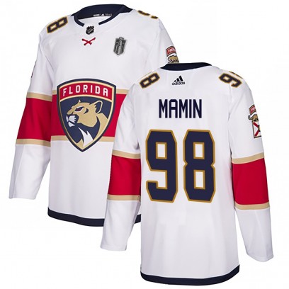Youth Authentic Florida Panthers Maxim Mamin Adidas Away 2025 Stanley Cup Final Jersey - White