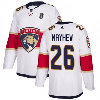 Youth Authentic Florida Panthers Gerry Mayhew Adidas Away 2025 Stanley Cup Final Jersey - White
