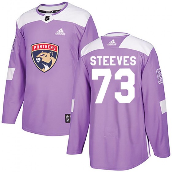 Youth Authentic Florida Panthers Ben Steeves Adidas Fights Cancer Practice Jersey - Purple