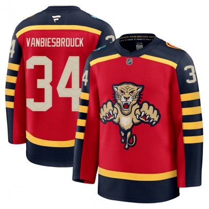 Youth Premium Florida Panthers John Vanbiesbrouck Fanatics 2026 Winter Classic Jersey - Red