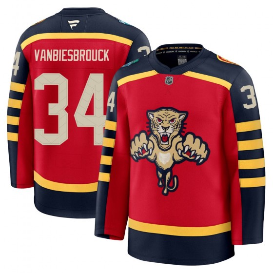 Youth Premium Florida Panthers John Vanbiesbrouck Fanatics 2026 Winter Classic Jersey - Red