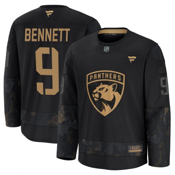 Youth Premium Florida Panthers Sam Bennett Fanatics 2024 Military Appreciation Practice Jersey - Black