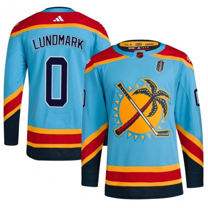 Youth Authentic Florida Panthers Anton Lundmark Adidas Reverse Retro 2.0 2025 Stanley Cup Final Jersey - Light Blue