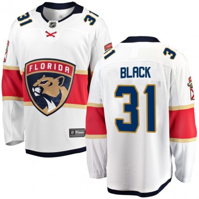 Youth Breakaway Florida Panthers Cooper Black Fanatics Branded Away Jersey - White
