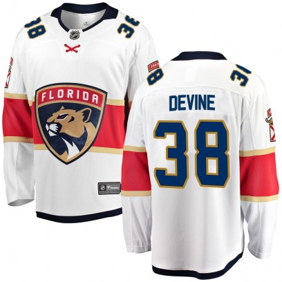 Youth Breakaway Florida Panthers Jack Devine Fanatics Branded Away Jersey - White