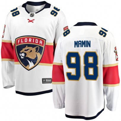 Youth Breakaway Florida Panthers Maxim Mamin Fanatics Branded Away Jersey - White