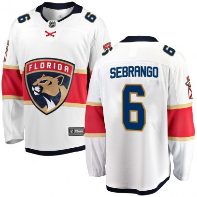 Youth Breakaway Florida Panthers Donovan Sebrango Fanatics Branded Away Jersey - White