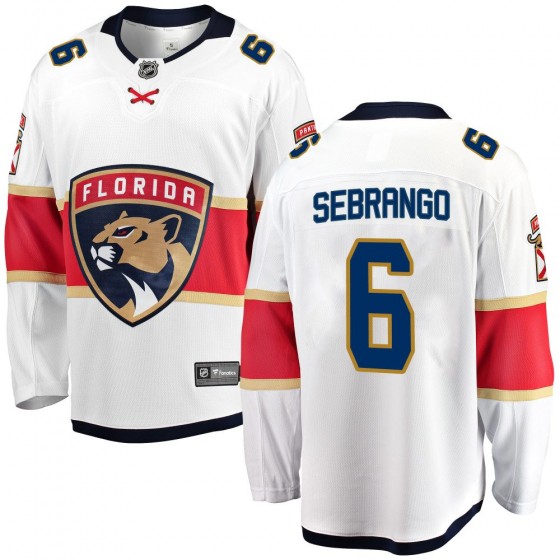 Youth Breakaway Florida Panthers Donovan Sebrango Fanatics Branded Away Jersey - White