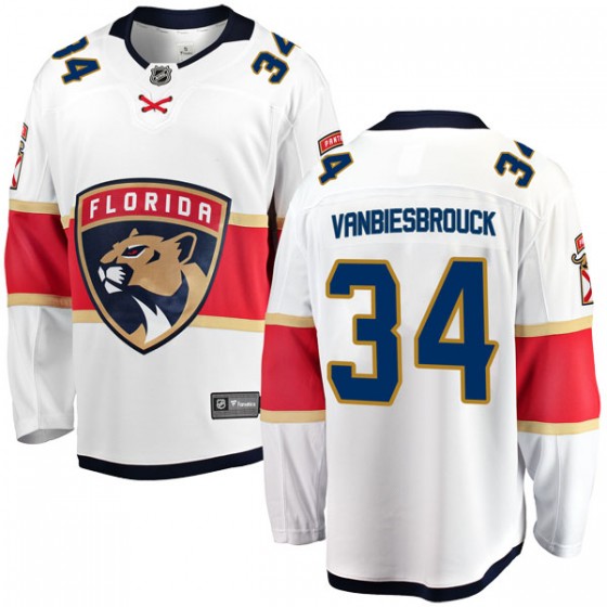 Youth Breakaway Florida Panthers John Vanbiesbrouck Fanatics Branded Away Jersey - White